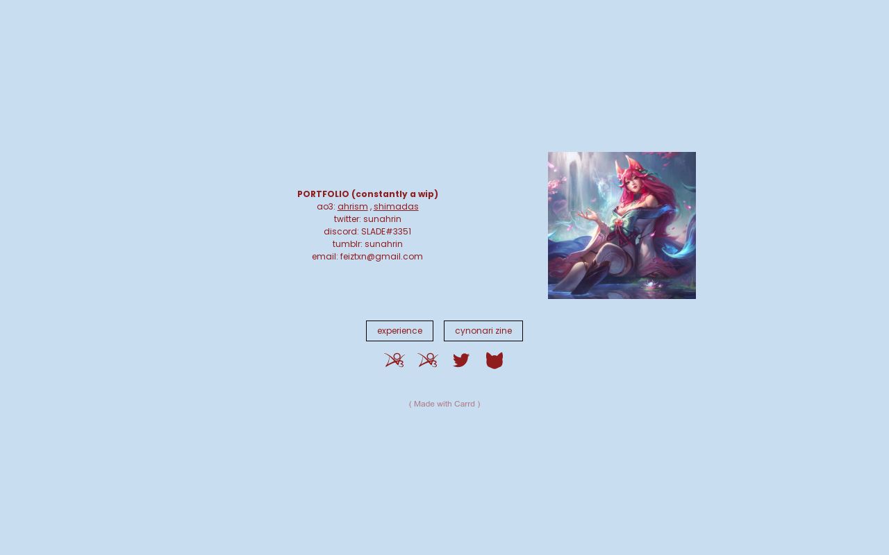 Carrd profile picture for @sova